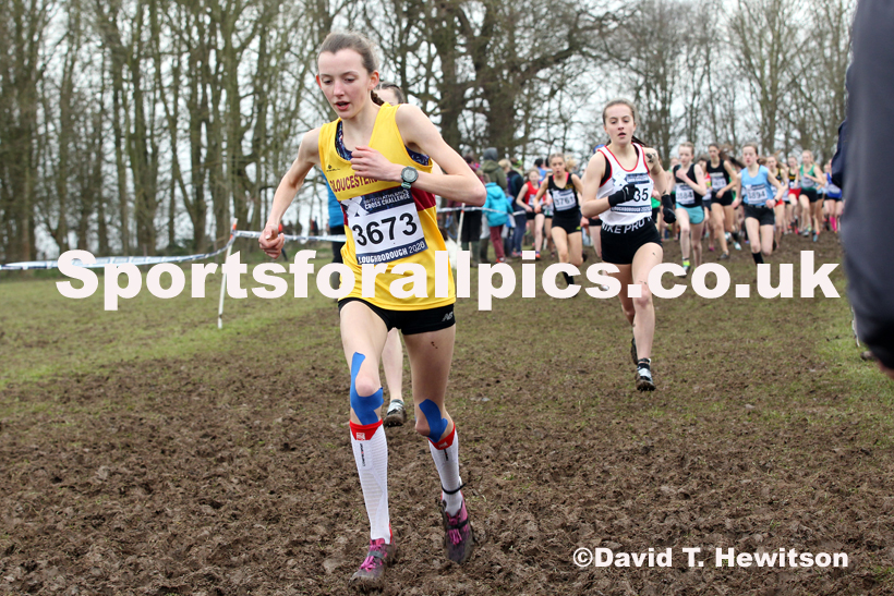 Girls under-15s, 2020 British Athletics Inter Counties Cross Country Champs., Prestwold Hall, Loughborough. Photo: David T. Hewitson/Sports for All Pics